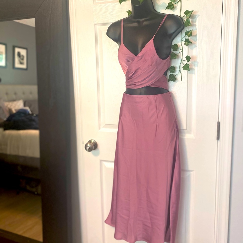 Lilac 2 piece skirt set